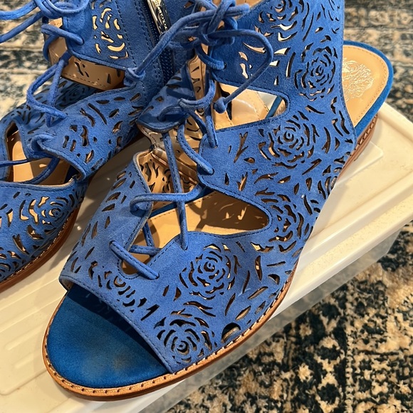 Blue lace up ankle sandals - Picture 2 of 4